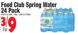 King Kullen Food Club Spring Water offer