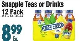 King Kullen Snapple teas or drinks offer