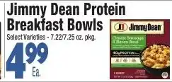 King Kullen Jimmy Dean Protein Breakfast Bowls offer