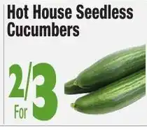 King Kullen Hot House Seedless Cucumbers offer