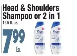 King Kullen Head & Shoulders Shampoo or 2 in 1 offer