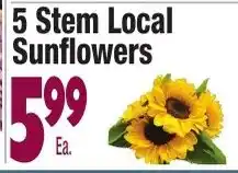 King Kullen 5 stem local sunflowers offer