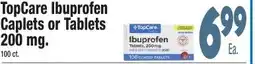 King Kullen TopCare ibuprofen caplets or tablets offer