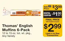 Fairway Store Market Thomas' English Muffins offer