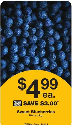Fairway Store Market Fairway Insider Sweet Blueberries offer