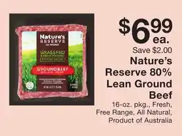 Fairway Store Market Nature's Reserve Lean Ground Beef offer