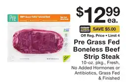Fairway Store Market Pre Grass Fed Boneless Beef Strip Steak offer