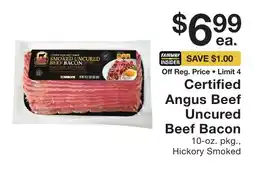 Fairway Store Market Certified Angus Beef Uncured Beef Bacon offer