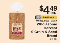 Fairway Store Market Wholesome Harvest 9 Grain & Seed Bread offer
