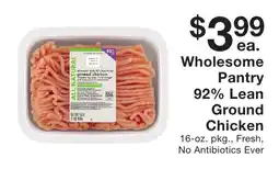 Fairway Store Market Wholesome Pantry 92% Lean Ground Chicken offer