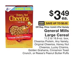 Fairway Store Market General Mills Large Cereal offer
