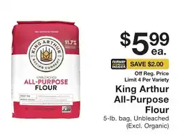Fairway Store Market King Arthur All-Purpose Flour offer