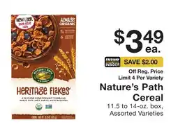 Fairway Store Market Nature's Path Cereal offer