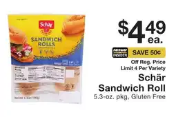 Fairway Store Market Schär Sandwich Roll offer