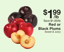Fairway Store Market Red or Black Plums offer