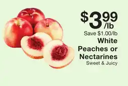 Fairway Store Market White Peaches or Nectarines offer