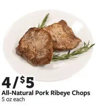 All-Natural Pork Ribeye Chops