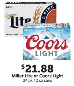 Fareway Miller Lite or Coors Light offer