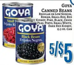 Trade Fair Supermarket Goya canned beans offer