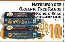 Trade Fair Supermarket Nature's Yoke organic free range brown eggs offer