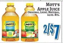 Trade Fair Supermarket Mott's apple juice offer