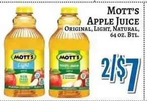Trade Fair Supermarket Mott's apple juice offer