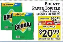 Trade Fair Supermarket Bounty paper towels offer