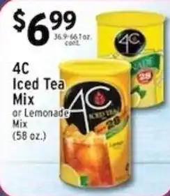 Met Foodmarkets 4C Iced Tea Mix or Lemonade Mix offer