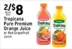 Met Foodmarkets Tropicana pure premium orange juice or red grapefruit juice offer