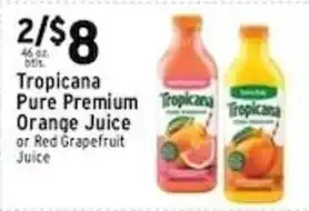 Met Foodmarkets Tropicana pure premium orange juice or red grapefruit juice offer