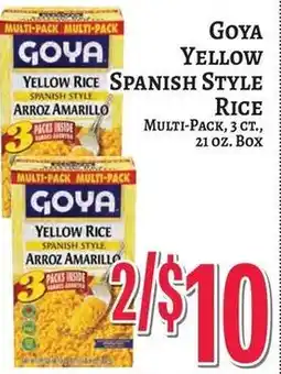 Trade Fair Supermarket Goya yellow rice spanish style rice offer