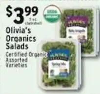 Met Foodmarkets Olivia's Organics Salads offer