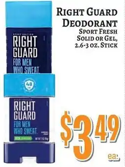Trade Fair Supermarket Right Guard deodorant offer