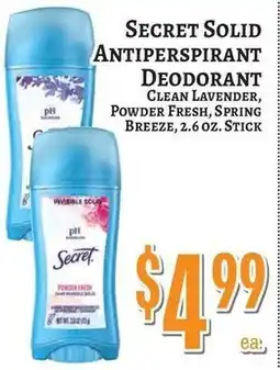 Trade Fair Supermarket Secret solid antiperspirant deodorant offer