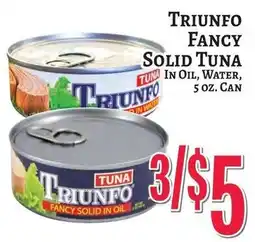 Trade Fair Supermarket Triunfo fancy solid tuna offer
