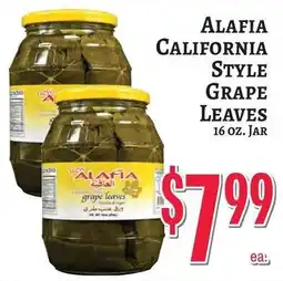 Trade Fair Supermarket Alafia california style grape leaves offer