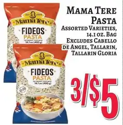 Trade Fair Supermarket Mama Tere pasta offer