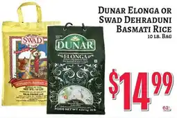 Trade Fair Supermarket Dunar elonga or swad dehraduni basmati rice offer