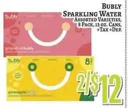 Trade Fair Supermarket Bubly sparkling water assorted varieties offer