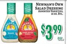 Trade Fair Supermarket Newman's Own Salad Dressing Assorted Varieties offer