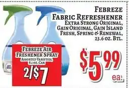 Trade Fair Supermarket Febreze fabric refresher spray offer