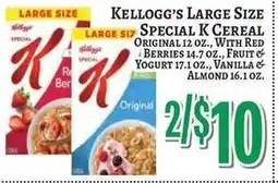 Trade Fair Supermarket Kellogg's large size special k cereal offer