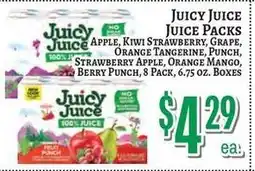 Trade Fair Supermarket Juicy Juice juice packs offer