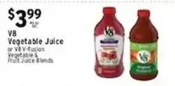 Met Foodmarkets V8 Vegetable Juice or V8 V-Fusion Vegetable & Fruit Juice Blends offer