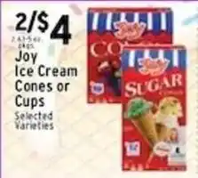 Met Foodmarkets Joy Ice Cream Cones or Cups offer