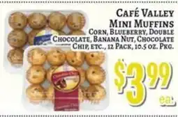 Trade Fair Supermarket Cafe Valley mini muffins offer