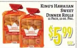 Trade Fair Supermarket King's Hawaiian sweet dinner rolls offer