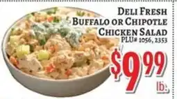 Trade Fair Supermarket Deli Fresh Buffalo or Chipotle Chicken Salad offer