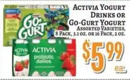 Trade Fair Supermarket Activia yogurt drinks or go-gurt yogurt offer