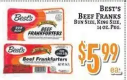 Trade Fair Supermarket Best's beef frankfurters offer
